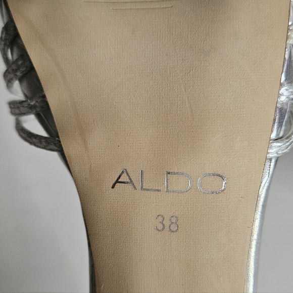 Aldo Metallic Silver Heels - Picture 6 of 9
